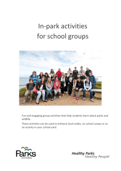 In-park activities for schools