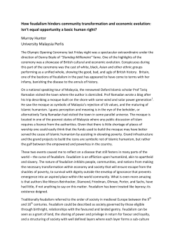 How feudalism hinders community transformation and economic