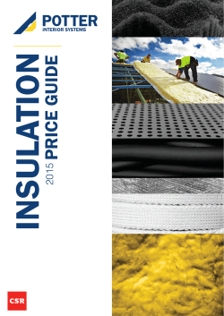 Insulation &ndash; Price Guide 2015 web