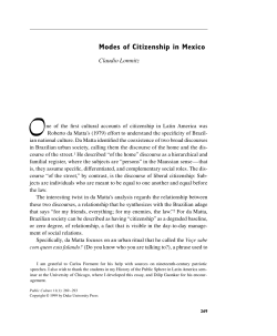 Modes of Citizenship in Mexico - Indiana University Bloomington