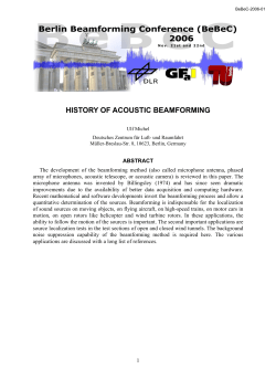 HISTORY OF ACOUSTIC BEAMFORMING