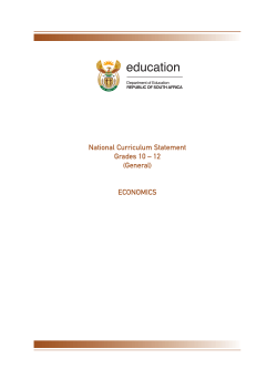 ECONOMICS - Department of Basic Education