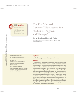 The HapMap and Genome-Wide Association Studies in
