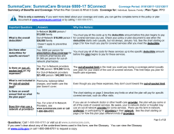 SummaCare Bronze 6000-17 with SCConnect Network