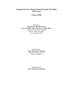 Quagga and Zebra Mussel Control Strategies Workshop