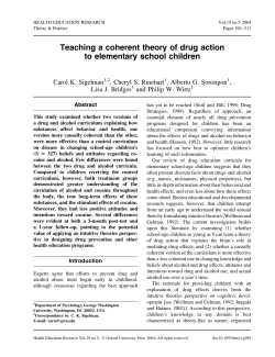 Teaching a coherent theory of drug action to