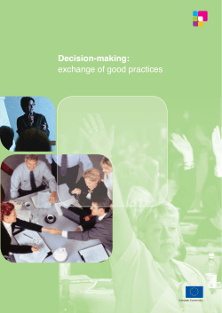 Decision-making: exchange of good practices