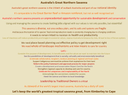 Australia`s Great Northern Savanna Let`s keep the world`s greatest