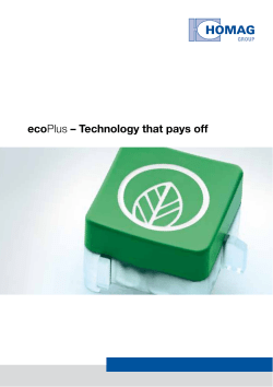 ecoPlus &ndash; Technology that pays off