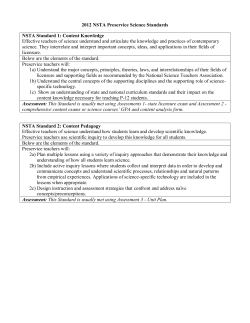 2012 NSTA Standards - National Science Teachers Association
