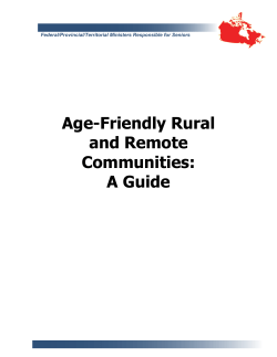 Age-Friendly Rural and Remote Communities: A Guide