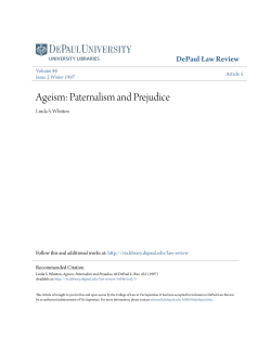 Ageism: Paternalism and Prejudice