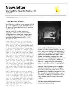 Newsletter Church of the Advent in Walnut Hills