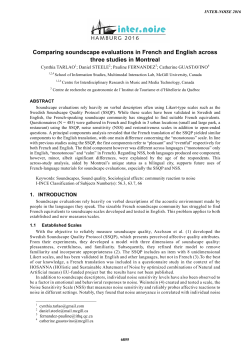 Comparing soundscape evaluations in French and English across