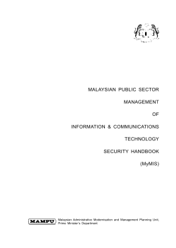 MALAYSIAN PUBLIC SECTOR MANAGEMENT OF