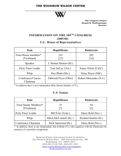INFORMATION ON THE 109TH CONGRESS US