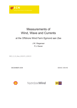 Measurements of Wind, Wave and Currents