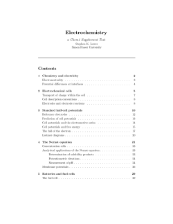 Electrochemistry
