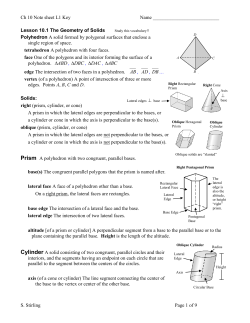 Ch 10 Note Sheet Key