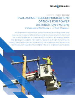 Evaluating Telecommunications Options for Power Distribution