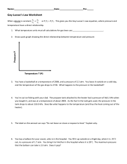 Gay-Lussac`s Law Worksheet