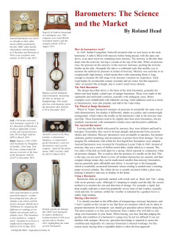 Barometers: The science and the Market