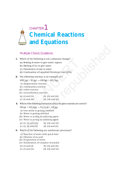 Unit 1(Chemical Reactions and Equations)