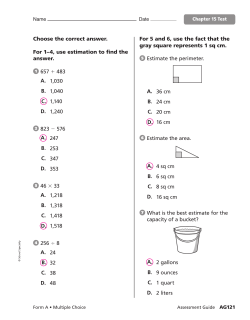 Choose the correct answer. For 1&ndash;4, use
