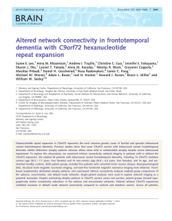Altered network connectivity in frontotemporal