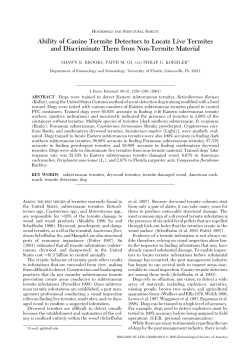 Ability of Dogs to Detect Termites