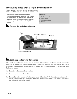 Measuring Mass with a Triple Beam Balance