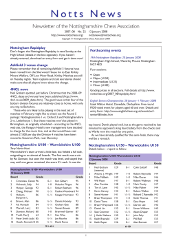 Notts News - Nottinghamshire Chess Association