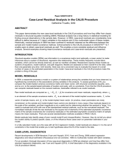 Case-Level Residual Analysis in the CALIS Procedure