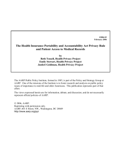 The Health Insurance Portability and Accountability Act