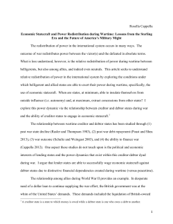 Economic Statecraft and Power Redistribution during Wartime