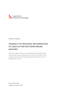 feasibility of industrial implementation of laser cutting into