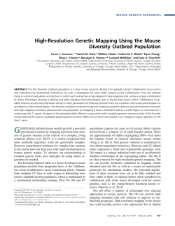 High-Resolution Genetic Mapping Using the Mouse Diversity