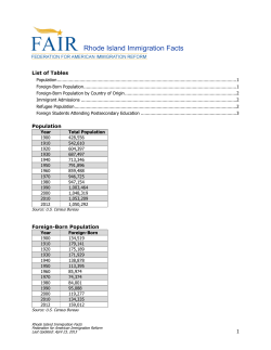 Rhode Island Immigration Facts