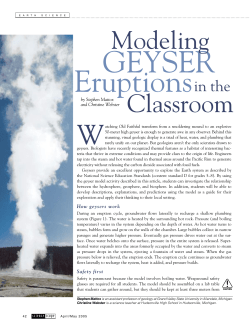Modeling geyser eruptions in the classroom
