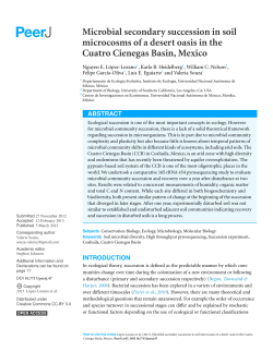 Microbial secondary succession in soil microcosms of a