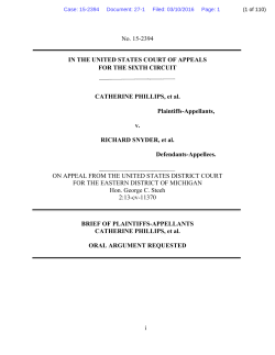 i No. 15-2394 IN THE UNITED STATES COURT