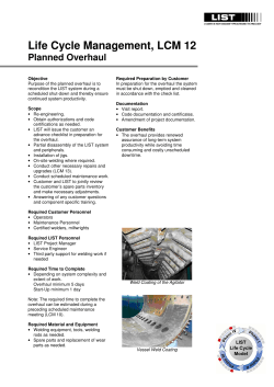 Life Cycle Management, LCM 12