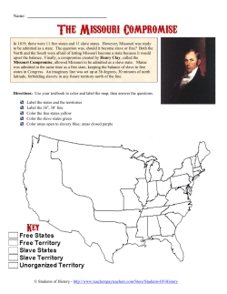 The Missouri Compromise