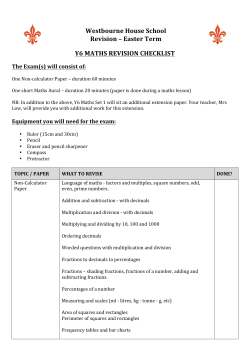 Maths - Westbourne House School