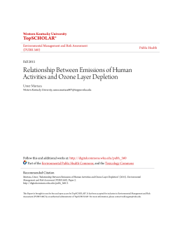 Relationship Between Emissions of Human Activities and Ozone