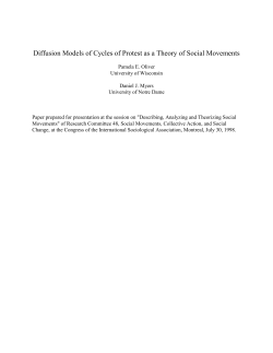 Diffusion Models of Cycles of Protest as a Theory