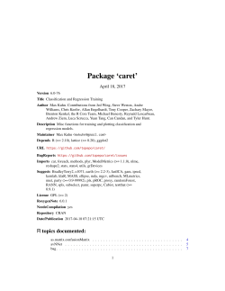 Package `caret`