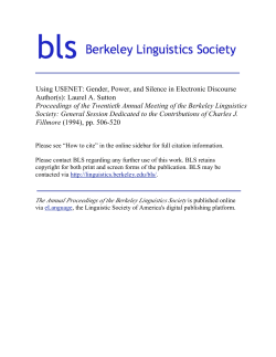 b Berkeley Linguistics Society