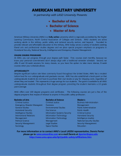 AMERICAN MILITARY UNIVERSITY