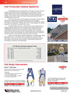 Fall Protection Safety Systems Full Body Harnesses